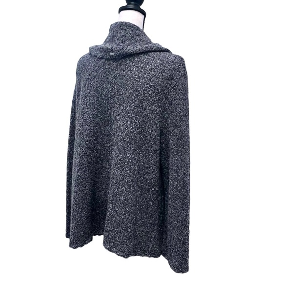 ST. JOHN YELLOW LABEL CHARCOAL GRAY MELANGE OPEN KNIT CARDIGAN - Picture 4 of 13